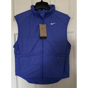 Nike Women’s XS Therma-FIT Swift Full-Zip Running Vest Blue Joy FB7537-413 NEW